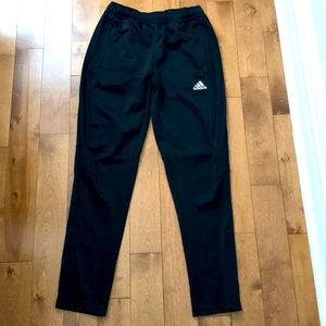 Adidas track pants black on black